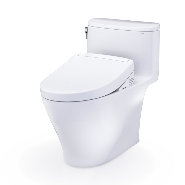 TOTO MW6423446CUFG#01 Nexus 1G One-Piece Elongated 1.0 GPF Universal Height Toilet with Washlet S5 Bidet Seat