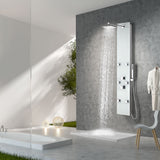 ANZZI SP-AZ029 Rhaus 60" 6-Jetted Full Body Shower Panel with Heavy Rain Shower and Spray Wand in White