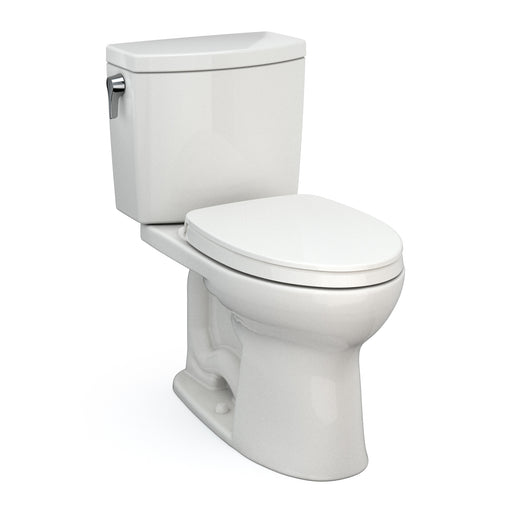 TOTO Drake II 1G Two-Piece Elongated 1.0 GPF Universal Height Toilet with CeFiONtect and SS124 SoftClose Seat, Washlet+ Ready, Colonial White - MS454124CUFG#11