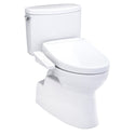 TOTO Washlet+ Vespin II 1G Two-Piece Elongated 1.0 GPF Toilet and Washlet+ S2 Bidet Seat, Cotton White - MW4743346CUFG#01