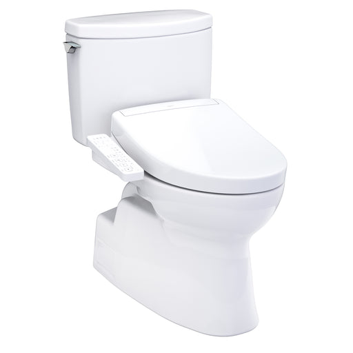 TOTO Washlet+ Vespin II 1G Two-Piece Elongated 1.0 GPF Toilet and Washlet+ S2 Bidet Seat, Cotton White - MW4743346CUFG#01