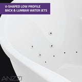 ANZZI FT-AZ101 Heidi 5.7 ft. Whirlpool and Air Bath Tub in White