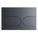 TOTO Dual Flush Round Push Button Plate for Select DuoFit In-Wall Tank Unit, Black - YT970#B