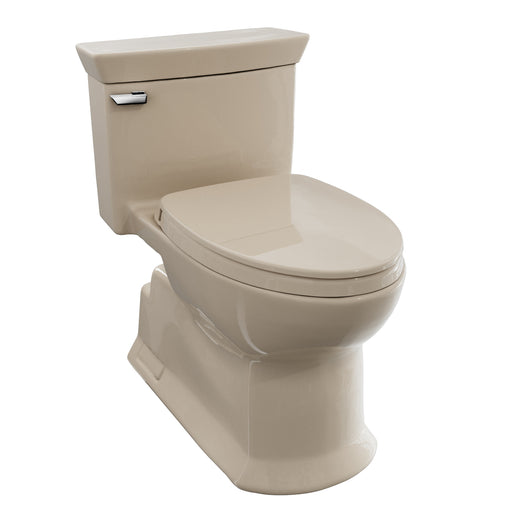 TOTO Soiree One Piece Elongated 1.28 GPF Universal Height Skirted Toilet with CeFiONtect, Bone - MS964124CEFG#03