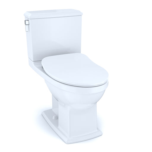 TOTO Connelly Two-Piece Elongated Dual Flush 1.28 and 0.9 GPF Toilet with CEFIONTECT, WASHLET+ Ready, Cotton White - MS494234CEMFG#01