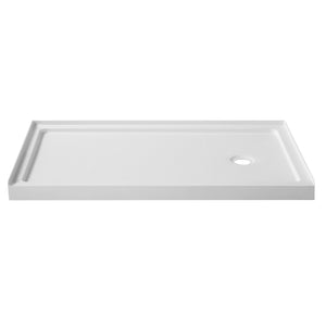 Colossi Series 36 in. x 60 in. Single Threshold Shower Base in White