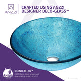 ANZZI LS-AZ047 Accent Series Deco-Glass Vessel Sink in Blue Ice