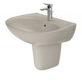 TOTO LHT241G#03 Supreme Oval Wall-Mount Bathroom Sink with Shroud for 1-Hole Faucets, Bone Finish