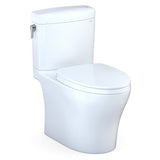 TOTO MS436124CEMFGN#01 Aquia IV Cube Two-Piece Elongated Dual Flush Universal Height Toilet - Cotton White