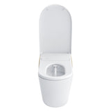 TOTO MS8732CUMFG#01N NEOREST LS Dual Flush Integrated Bidet Toilet, Cotton White with Nickel Trim