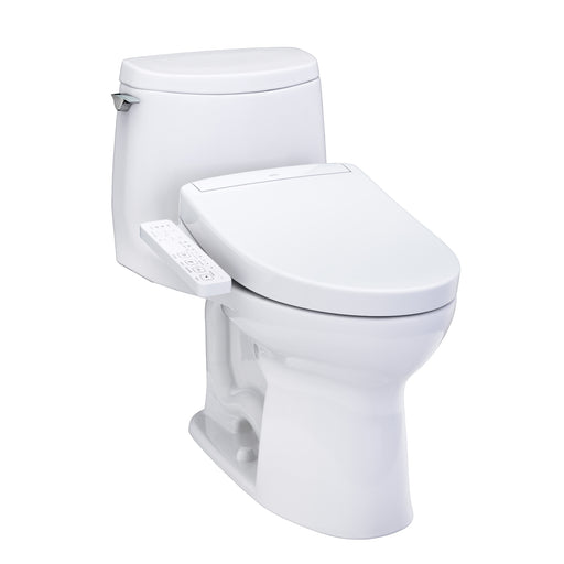 TOTO Washlet+ UltraMax II 1G One-Piece Elongated 1.0 GPF Toilet and Washlet+ S2 Bidet Seat, Cotton White - MW6043346CUFG#01