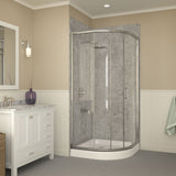 ANZZI SB-AZ01RO Randi 36 x 36" Neo-Round Double Threshold Shower Base in White