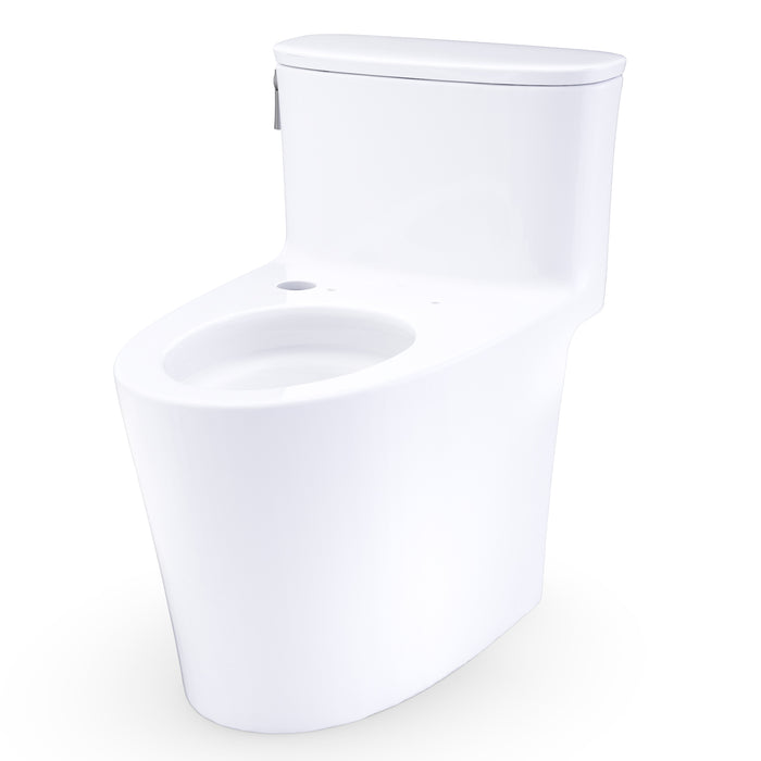 TOTO CST686CUFGAT40#01 Aurora 1G One-Piece Elongated 1.0 GPF Universal Height Toilet in Cotton White