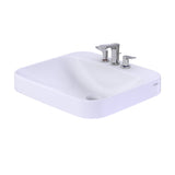 TOTO LT415.4G#01 Arvina Rectangular 20" Bathroom Sink with CEFIONTECT for 4" Center Faucets, Cotton White