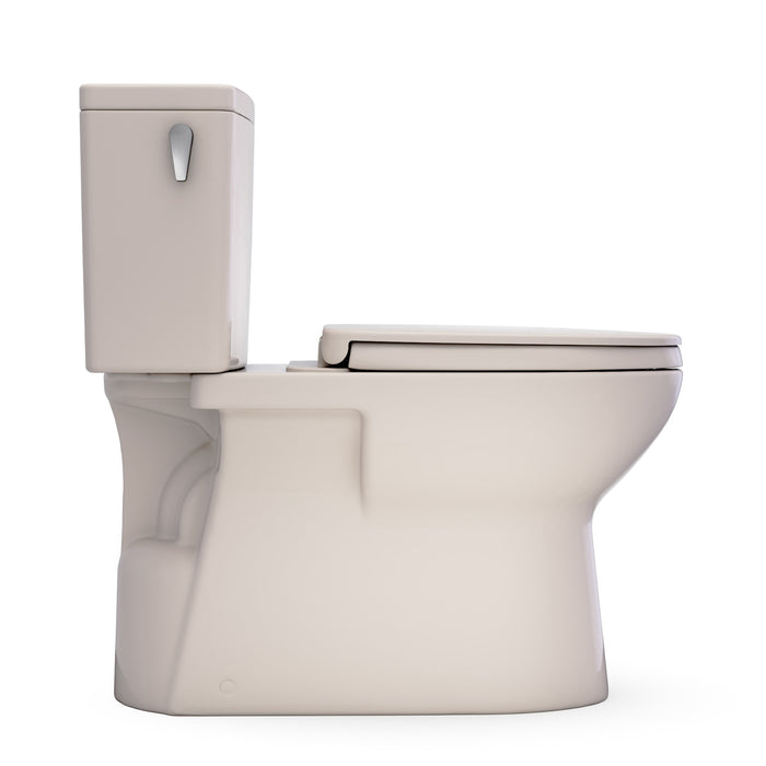 TOTO MS472124CEFG#03 Glaston Two-Piece Elongated 1.28 GPF Universal Height Toilet with Seat, Bone Finish