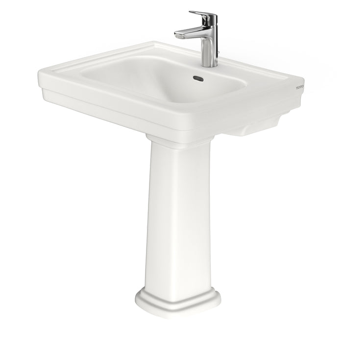 TOTO LPT530N#11 Promenade 27-1/2" x 22-1/4" Rectangular Pedestal Bathroom Sink Single Hole, Colonial White