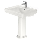 TOTO LPT530N#11 Promenade 27-1/2" x 22-1/4" Rectangular Pedestal Bathroom Sink for Single Hole Faucets, Colonial White