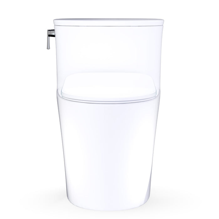 TOTO MS686234CUFG#01 Aurora 1G One-Piece Elongated 1.0 GPF Universal Height Toilet with Slim Seat, Cotton White