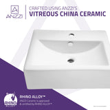 ANZZI LS-AZ130 Vitruvius Series Ceramic Vessel Sink in White