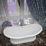 ANZZI FT-AZ113 Ruby 5.9 ft. Acrylic Flatbottom Non-Whirlpool Bathtub in White