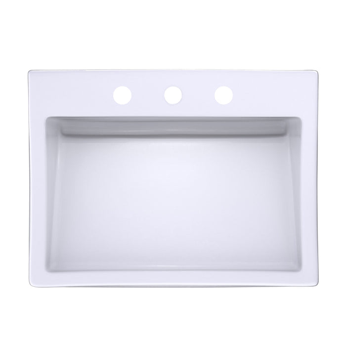 TOTO LT171.8G#01 Kiwami Renesse Design Rectangular Fireclay Bathroom Sink for 8" Faucets