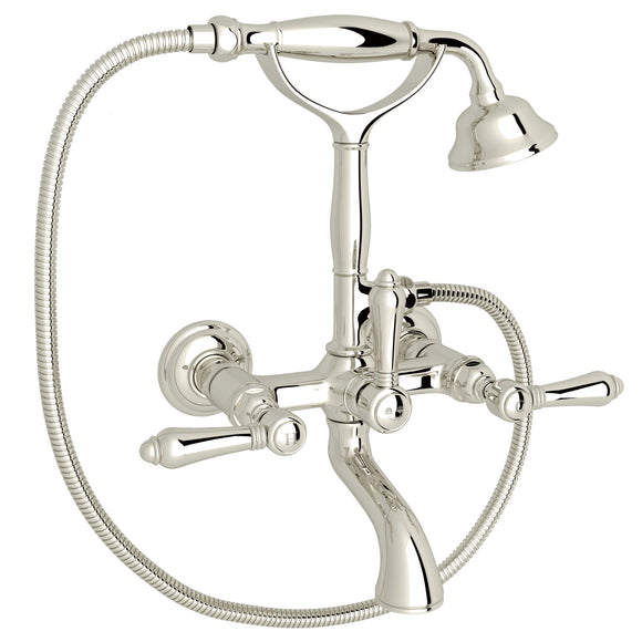 House of Rohl A1401LMPN Exposed Wall Mount Tub Filler with Handshower