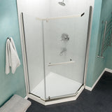 ANZZI SD-AZ056-01BN Castle Series 49" x 72" Semi-Frameless Shower Door in Brushed Nickel