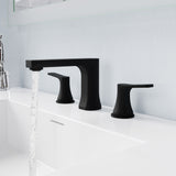 ANZZI L-AZ902MB 2-Handle 3-Hole 8" Widespread Bathroom Faucet With Pop-up Drain in Matte Black