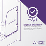 ANZZI SD-AZ10-01BN Grand Series 31.5" by 56" Frameless Hinged Tub Door in Brushed Nickel