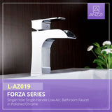 ANZZI L-AZ019 Forza Series Single Hole Single-Handle Low-Arc Bathroom Faucet in Polished Chrome