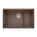 Blanco 519457 Precis Cascade SILGRANIT 29" Single Bowl Undermount Kitchen Sink with Colander - Cafe
