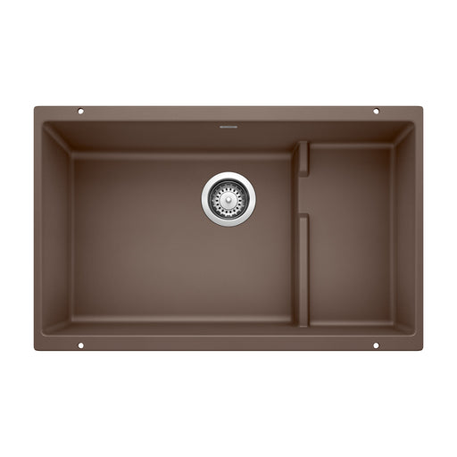 Blanco 519457 Precis Cascade SILGRANIT 29" Single Bowl Undermount Kitchen Sink with Colander - Cafe