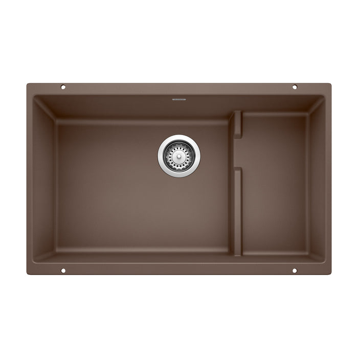 Blanco 519457 Precis Cascade SILGRANIT 29" Single Bowl Undermount Kitchen Sink with Colander - Cafe