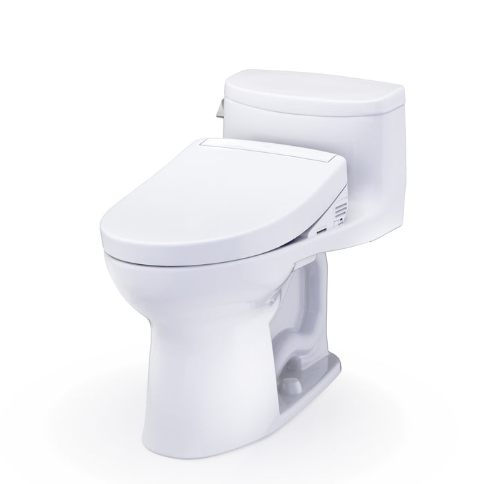 TOTO MW6343446CEFG#01 Supreme II One-Piece Elongated Universal Height Toilet with Washlet+ S5 Bidet Seat