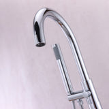 ANZZI FS-AZ0047CH Coral Series 2-Handle Freestanding Claw Foot Tub Faucet with Hand Shower in Polished Chrome