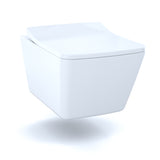 TOTO SS249R#01 SoftClose Slim Square Non-Slamming Seat and Lid for SP Wall-Hung Toilet, Cotton White