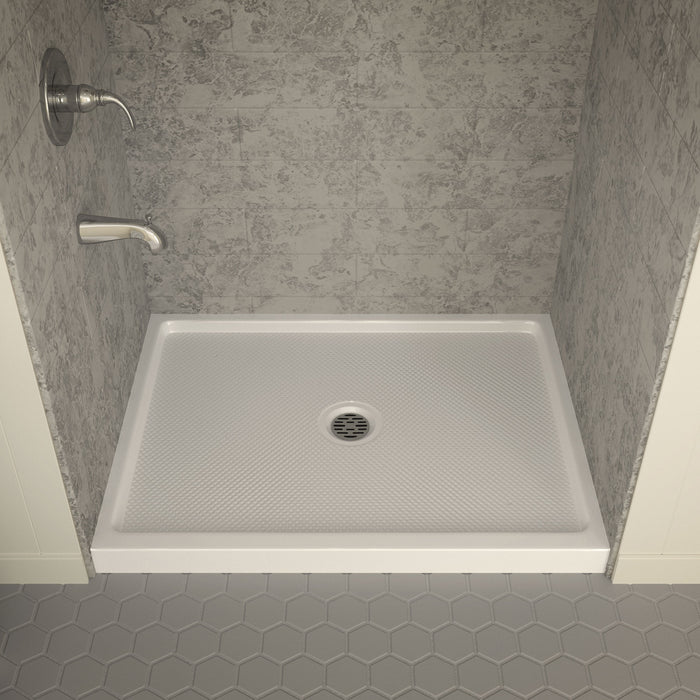 ANZZI SB-AZ011WO Fissure Series 36" x 48" Single Threshold Shower Base in White