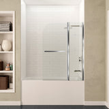 ANZZI SD05401CH-3260R 5 ft. Bathtub in White with 48" x 58" Frameless Tub Door in Polished Chrome