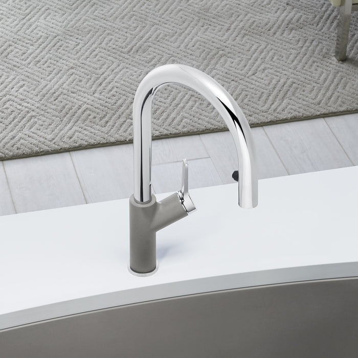 Blanco 526397 Urbena Pull-Down Dual-Spray Kitchen Faucet - Chrome/Truffle