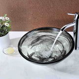 ANZZI LS-AZ054 Mezzo Series Vessel Sink with Pop-Up Drain in Slumber Wisp