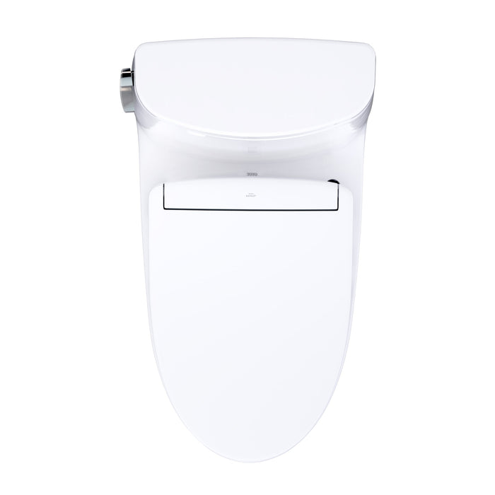 TOTO MW6083446CEFG#01 UltraMax WASHLET+ S5 One-Piece Elongated 1.28 GPF Universal Height Toilet in Cotton White