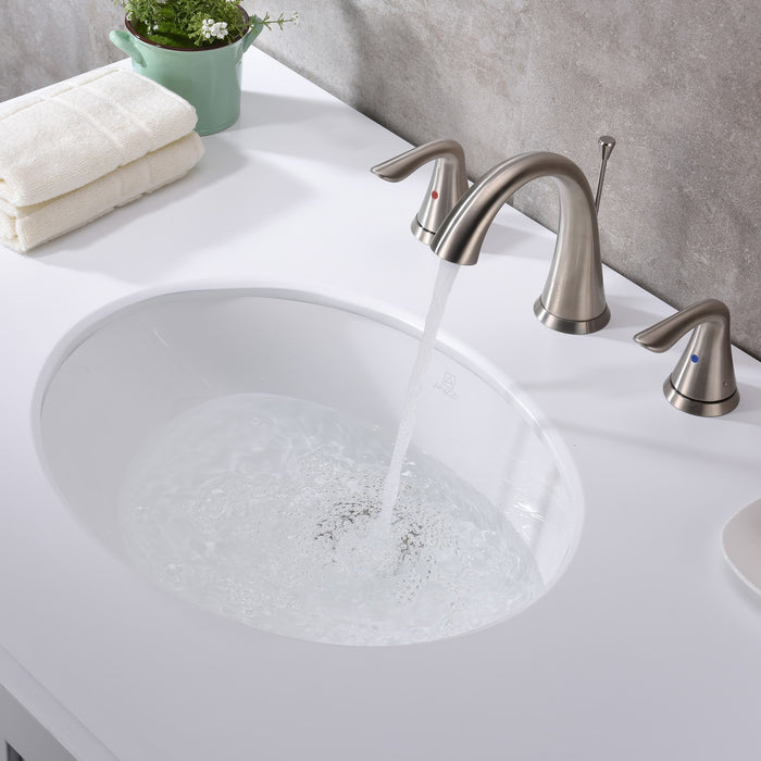ANZZI LS-AZ109 Rhodes Series 21.5" Ceramic Undermount Sink Basin in White