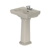 TOTO LPT532.4N#03 Promenade 24" x 19-1/4" Pedestal Bathroom Sink for 4" Center Faucets, Bone Finish