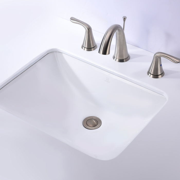 ANZZI LS-AZ113 Dahlia Series 20.5" Ceramic Undermount Sink Basin in White