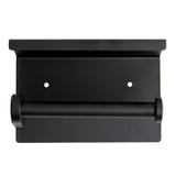 ALFI Brand ABTPC66-BLA Black Matte Stainless Steel Toilet Paper Holder with Shelf