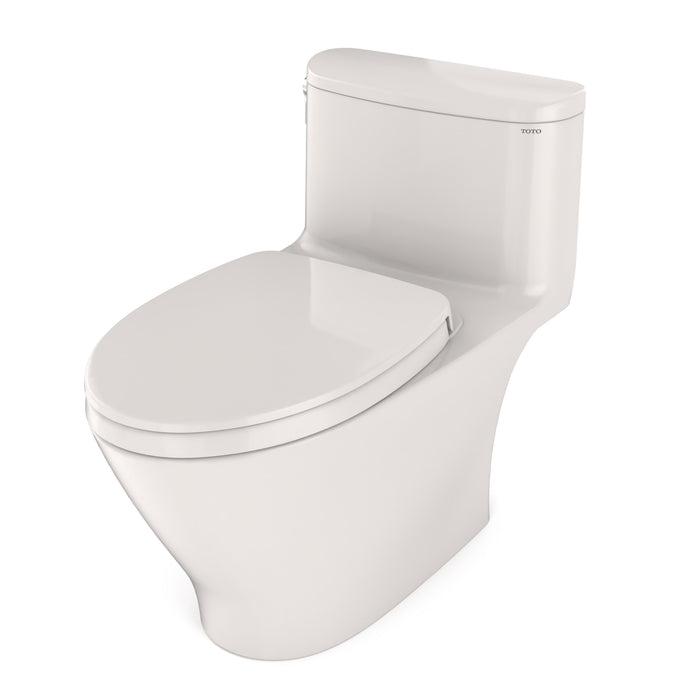 TOTO MS642124CEFG#11 Nexus One-Piece Elongated Universal Height Toilet with SoftClose Seat, Colonial White