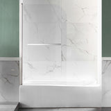 ANZZI SD-AZ053-01BN Myth 28" x 56" Frameless Tub Door in Brushed Nickel