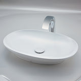 TOTO LT474G#01 Kiwami Oval 24" Vessel Bathroom Sink in Cotton White