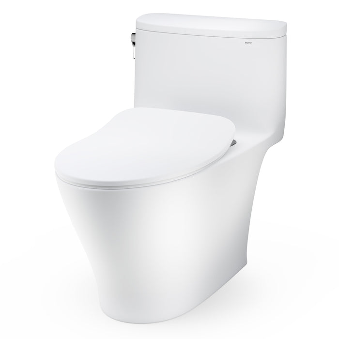 TOTO MS642234CEFG#MW Nexus One-Piece Elongated Toilet with a Slim SoftClose Seat, Matte White