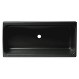 ALFI Brand AB36TRBM 36" Black Matte Above Mount Fireclay Bathroom Trough Sink